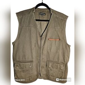 Vintage 90s Orvis fly fishing sporting vest jacket size large.